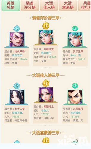 大話西游手游全服英雄榜 最高數(shù)據(jù)玩家出爐