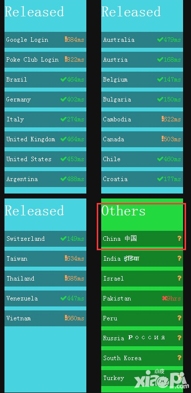 口袋妖怪GO國(guó)服上線調(diào)試 運(yùn)行狀態(tài)變更