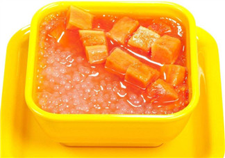 秋燥降火自制椰汁木瓜西米露 媽媽寶寶都愛吃！