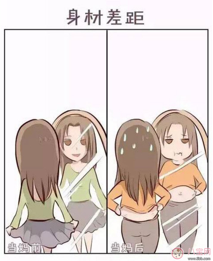 生娃前后對(duì)比漫畫 當(dāng)媽前和當(dāng)媽后對(duì)比圖片