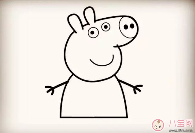 兒童簡(jiǎn)筆畫(huà)小豬佩奇 小豬佩奇的簡(jiǎn)筆畫(huà)