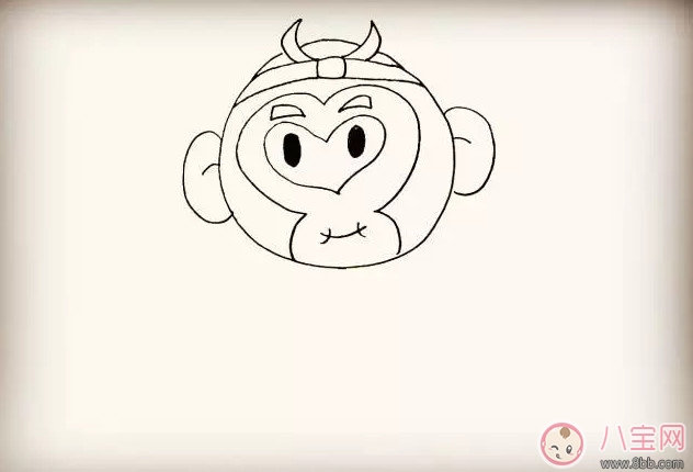 兒童簡筆畫 卡通人物齊天大圣孫悟空簡筆畫