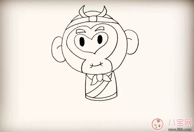 兒童簡筆畫 卡通人物齊天大圣孫悟空簡筆畫