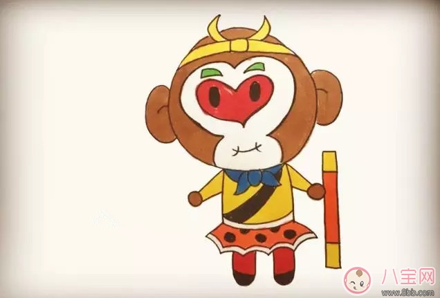 兒童簡筆畫 卡通人物齊天大圣孫悟空簡筆畫