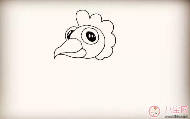 寶寶簡筆畫  簡單畫出大公雞