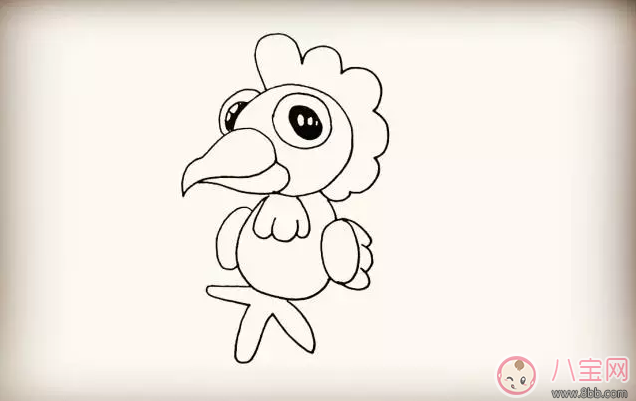 寶寶簡筆畫  簡單畫出大公雞