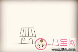 寶寶簡筆畫彩虹屋  這樣畫景色系列彩虹屋