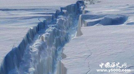 南極冰架裂縫擴大有什么影響南極冰裂縫下面是什么？