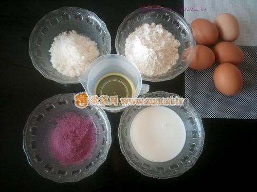 8寸紫薯戚風(fēng)蛋糕的做法