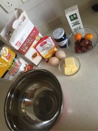 藍(lán)莓醬松餅的做法步驟1