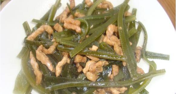 肉絲炒海帶絲怎么做？