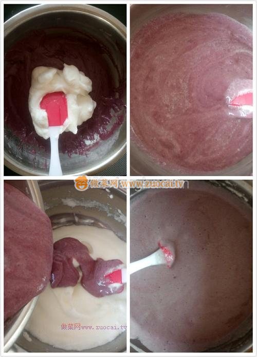 8寸紫薯戚風(fēng)蛋糕的做法