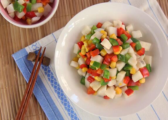 怎么做健康什錦蔬菜山藥粒？