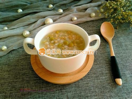 麥仁糯米豌豆盅的做法