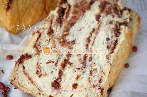 大理石紋豆沙土司的做法