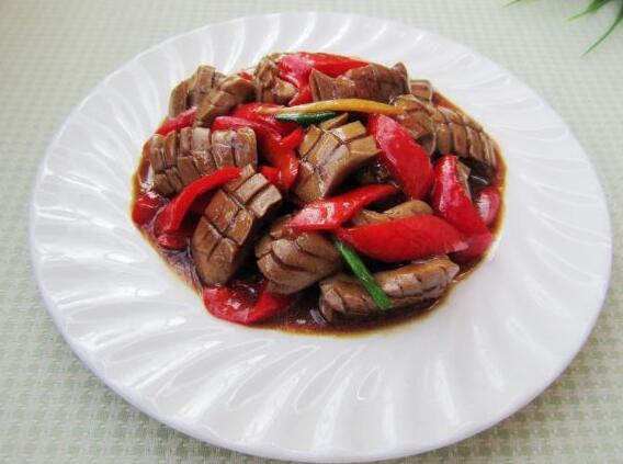 下飯菜紅椒爆豬腰怎么做？