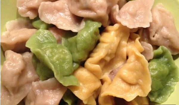 三色餃子怎么包？