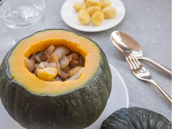 栗子雞肉南瓜盅怎么做？