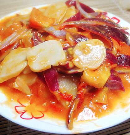 酸酸甜甜的番茄炒年糕怎么做？