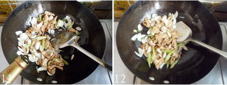 西芹百合炒豬柳步驟11-12