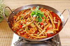 干鍋茶樹(shù)菇怎么做好吃