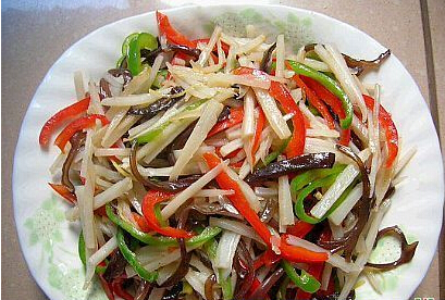 五彩藕絲怎么做？