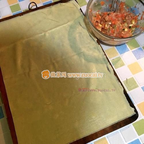 豆皮雞肉卷的做法