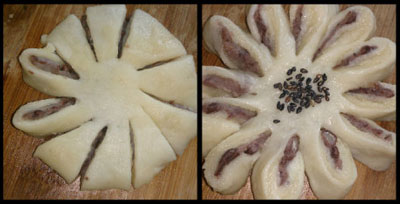 中式傳統(tǒng)甜點(diǎn)菊花酥的做法圖解，紅豆沙菊花酥怎么做