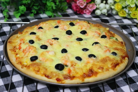 鮮蝦披薩怎么做