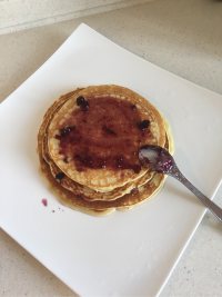 藍(lán)莓醬松餅的做法步驟12