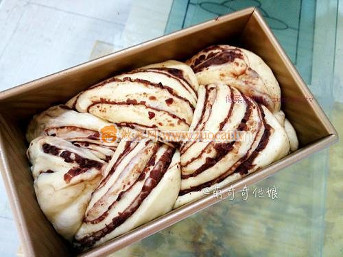 大理石紋豆沙土司的做法