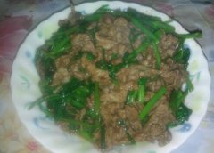 沙茶醬空心菜炒羊肉的做法視頻