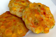 香煎香菇玉米墨魚(yú)餅的做法視頻