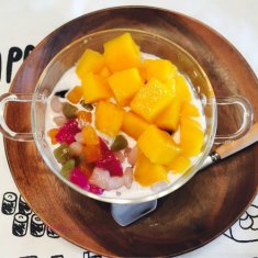 椰香芒果龜苓膏的做法