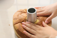 雙色燙面戚風(fēng)蛋糕的做法步驟21