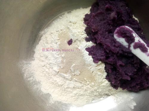 紫薯發(fā)糕的做法