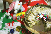 圣誕風(fēng)抹茶椰蓉蘋果派的做法步驟16