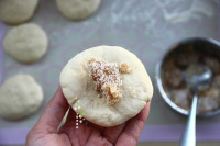 圣誕風(fēng)蘋果醬方形小面包的做法步驟6