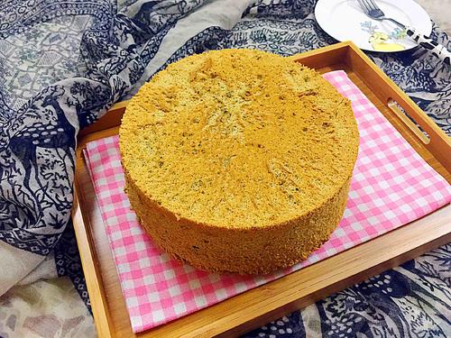 抹茶戚風(fēng)蛋糕～八寸