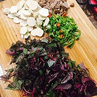 紅莧菜炒飯的做法圖解1