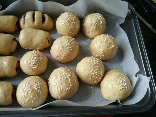 全麥小面包（豆沙餡）的做法