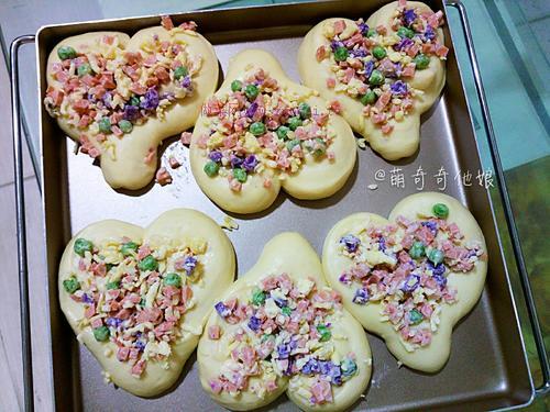 愛心雜蔬火腿面包的做法