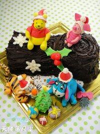 圣誕節(jié)維尼樹樁蛋糕的做法步驟15