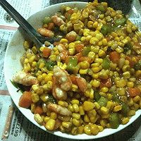 蝦仁松子玉米的做法圖解4