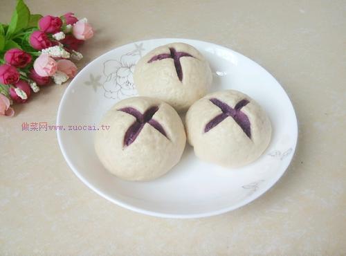 紫薯開(kāi)花饅頭的做法