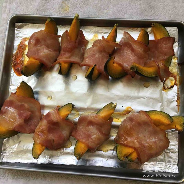 南瓜烤培根卷的做法