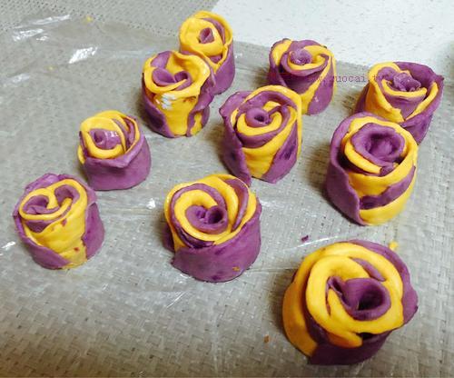 玫瑰饅頭的做法