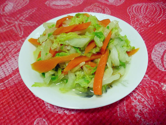 胡蘿卜炒大白菜