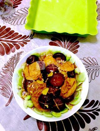 香菇燒油面筋的做法步驟：17