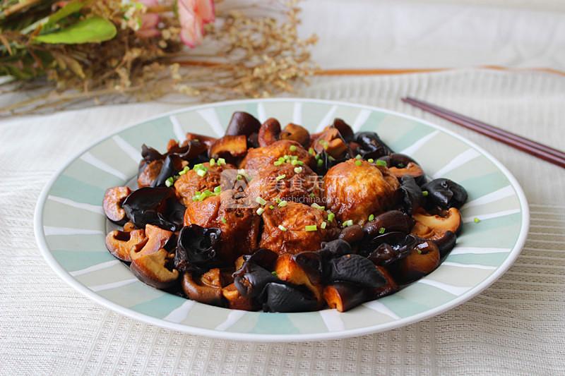 香菇燒油面筋的做法